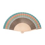 Eventail tissu coton et bois - Nomad