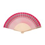 Eventail tissu coton et bois - Nyali