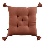 Coussin capitonné Gaïa - Terracotta
