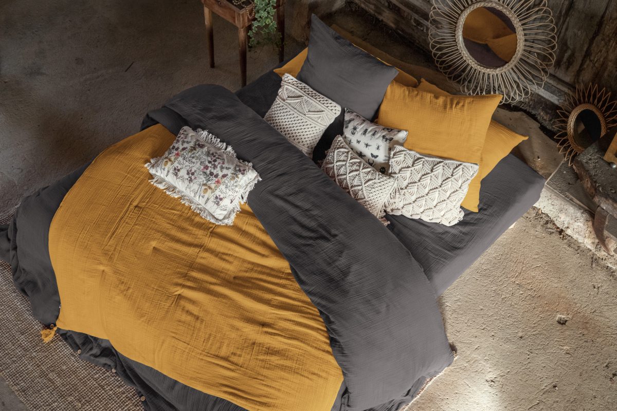 Housse de couette Gaïa - Safran - Image 4