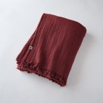 Plaid Gaïa - Lie de vin