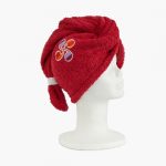 SERVIETTE A CHEVEUX ROUGE